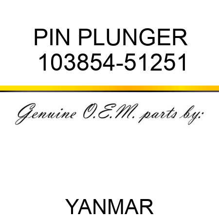 PIN, PLUNGER 103854-51251