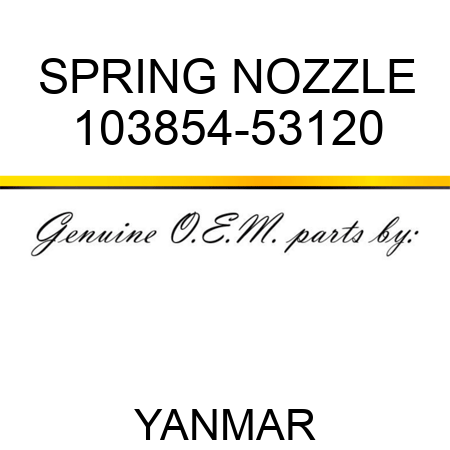 SPRING, NOZZLE 103854-53120