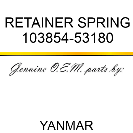 RETAINER, SPRING 103854-53180