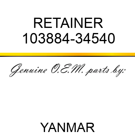 RETAINER 103884-34540