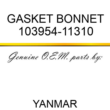GASKET, BONNET 103954-11310