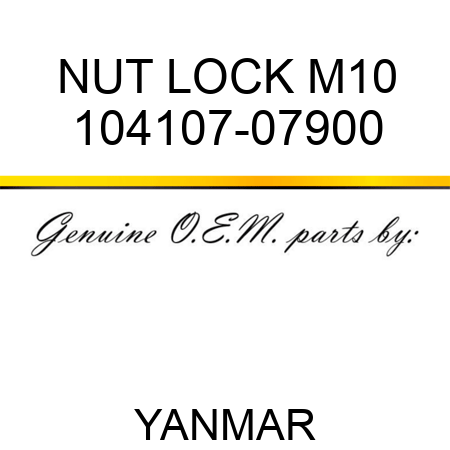 NUT, LOCK M10 104107-07900