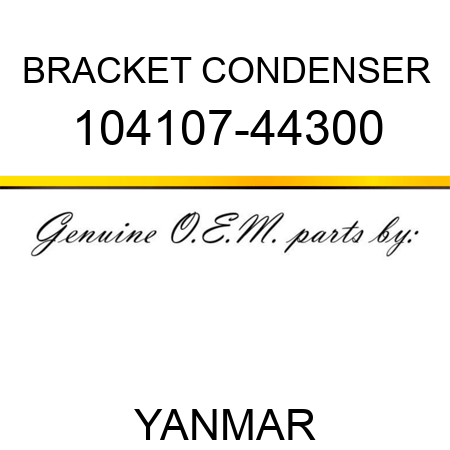 BRACKET, CONDENSER 104107-44300