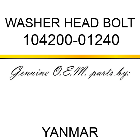 WASHER, HEAD BOLT 104200-01240