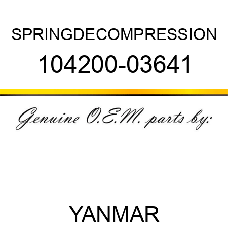 SPRING,DECOMPRESSION 104200-03641
