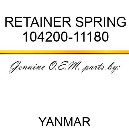 RETAINER, SPRING 104200-11180