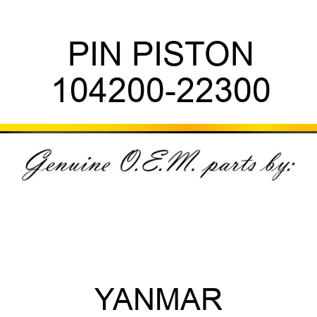 PIN, PISTON 104200-22300