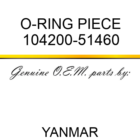 O-RING, PIECE 104200-51460