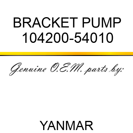 BRACKET, PUMP 104200-54010