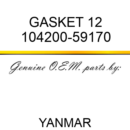 GASKET, 12 104200-59170