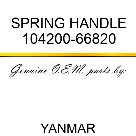 SPRING, HANDLE 104200-66820