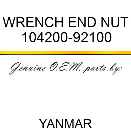 WRENCH, END NUT 104200-92100