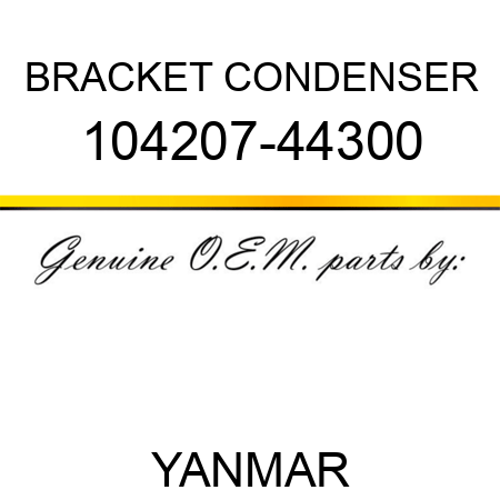 BRACKET, CONDENSER 104207-44300