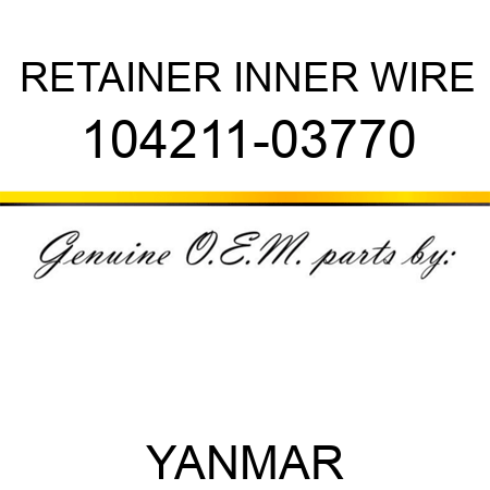 RETAINER, INNER WIRE 104211-03770