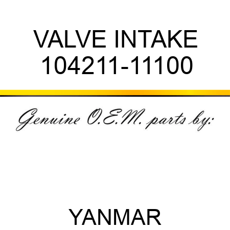 VALVE, INTAKE 104211-11100
