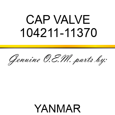 CAP, VALVE 104211-11370