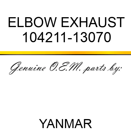 ELBOW, EXHAUST 104211-13070