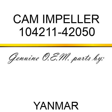 CAM, IMPELLER 104211-42050