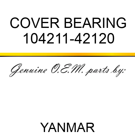 COVER, BEARING 104211-42120