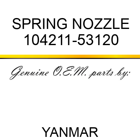 SPRING, NOZZLE 104211-53120