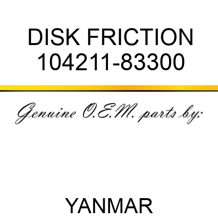 DISK, FRICTION 104211-83300