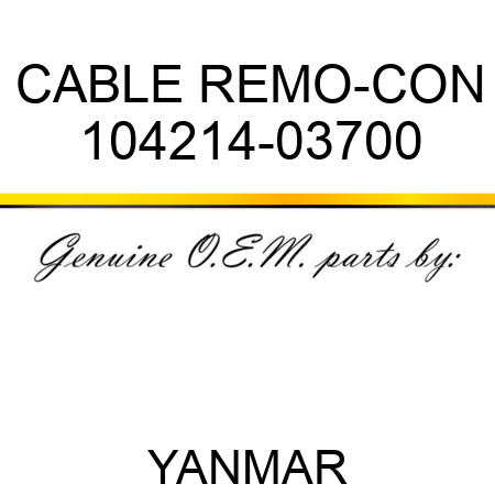 CABLE, REMO-CON 104214-03700