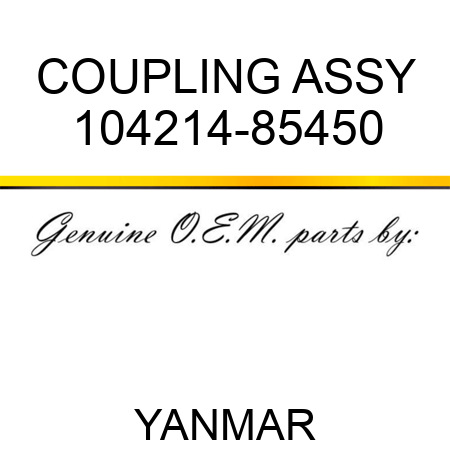 COUPLING ASSY 104214-85450