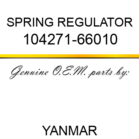 SPRING, REGULATOR 104271-66010