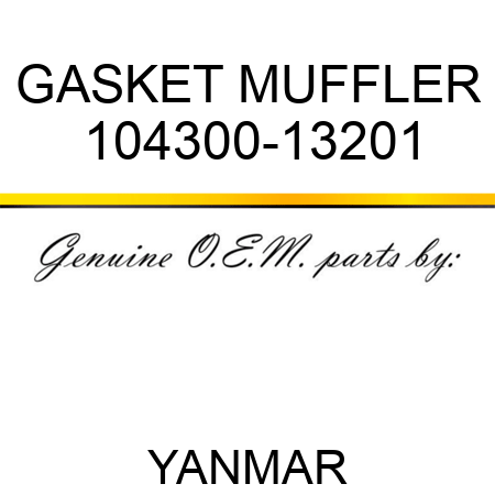GASKET, MUFFLER 104300-13201