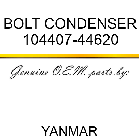 BOLT, CONDENSER 104407-44620