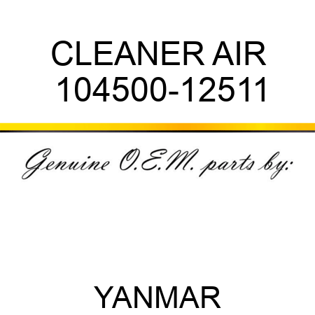 CLEANER, AIR 104500-12511