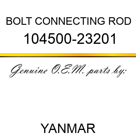 BOLT, CONNECTING ROD 104500-23201