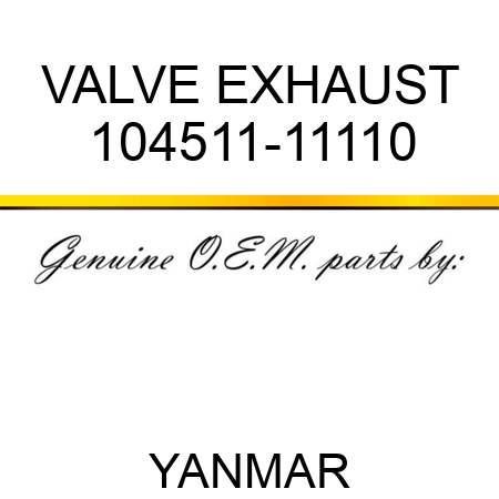 VALVE, EXHAUST 104511-11110