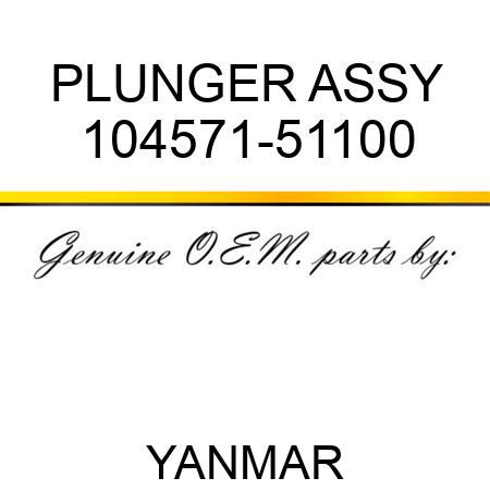 PLUNGER ASSY 104571-51100