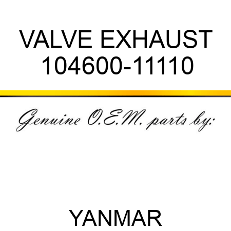 VALVE, EXHAUST 104600-11110
