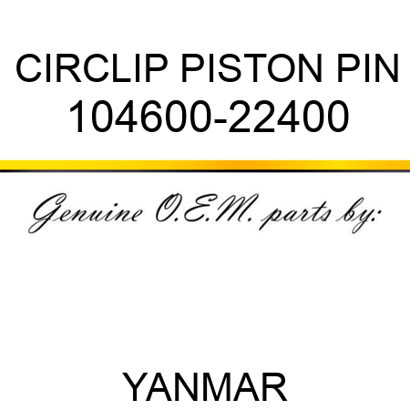 CIRCLIP, PISTON PIN 104600-22400