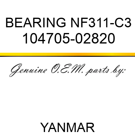BEARING, NF311-C3 104705-02820