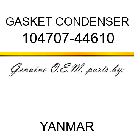 GASKET, CONDENSER 104707-44610