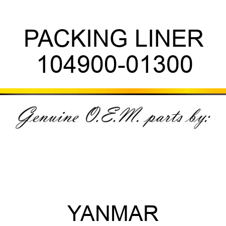 PACKING, LINER 104900-01300