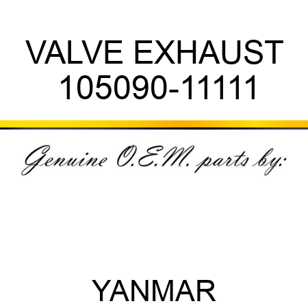 VALVE, EXHAUST 105090-11111