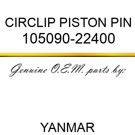 CIRCLIP, PISTON PIN 105090-22400