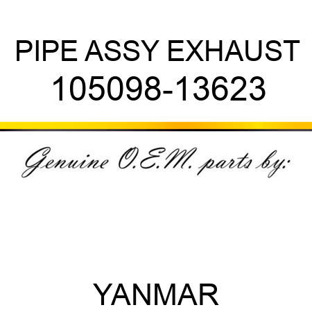 PIPE ASSY, EXHAUST 105098-13623