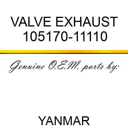 VALVE, EXHAUST 105170-11110