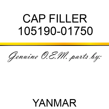 CAP, FILLER 105190-01750