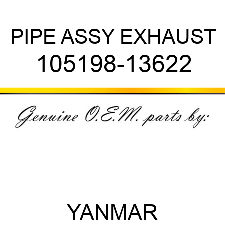 PIPE ASSY, EXHAUST 105198-13622