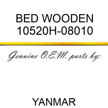 BED, WOODEN 10520H-08010