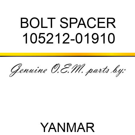 BOLT, SPACER 105212-01910