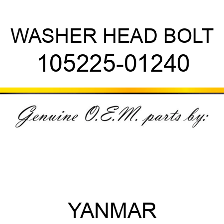 WASHER, HEAD BOLT 105225-01240