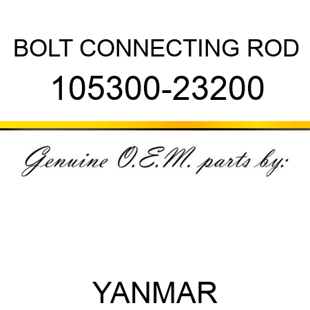 BOLT, CONNECTING ROD 105300-23200
