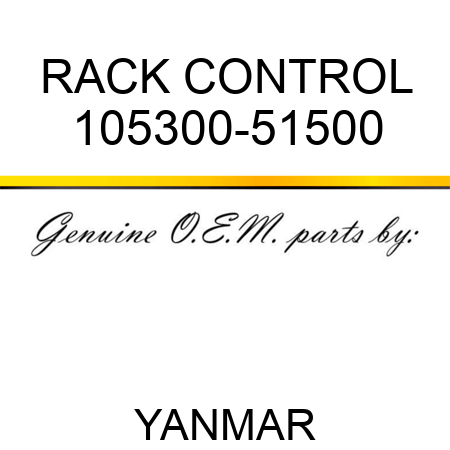RACK, CONTROL 105300-51500